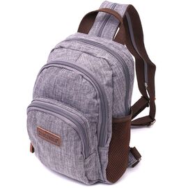 Купить - Современный рюкзак из полиэстера с большим количеством карманов Vintage 22149 Серый, фото , характеристики, отзывы