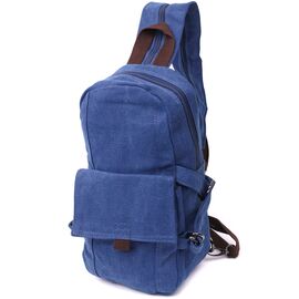 Купить - Функциональный текстильный рюкзак в стиле милитари Vintagе 22181 Синий, фото , характеристики, отзывы