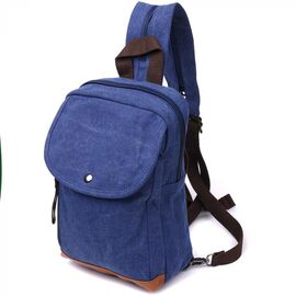 Придбати Сучасний рюкзак для чоловіків із щільного текстилю Vintage 22184 Синій, image , характеристики, відгуки