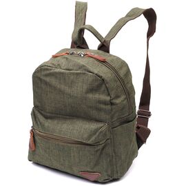 Купить - Практичный мужской рюкзак из текстиля Vintage 22242 Оливковый, фото , характеристики, отзывы