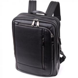 Придбати Мужской рюкзак из натуральной кожи Vintage 23051 Черный, image , характеристики, відгуки