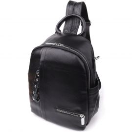 Придбати Женский рюкзак из натуральной кожи Vintage 23055 Черный, image , характеристики, відгуки