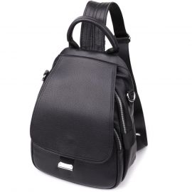 Придбати Женский рюкзак из натуральной кожи Vintage 23056 Черный, image , характеристики, відгуки