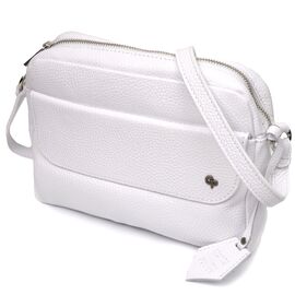 Купить - Женская сумка кросс-боди из натуральной кожи GRANDE PELLE 11650 Белая, фото , характеристики, отзывы