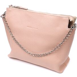 Купить Оригинальная женская сумка из натуральной кожи GRANDE PELLE 11695 Пудровая, фото , характеристики, отзывы