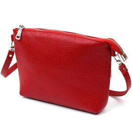 Женская сумка кросс-боди из натуральной кожи Shvigel 16342 Красный, фото 