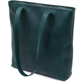 Придбати Шкіряна вінтажна сумка жіноча Shvigel 16351 Зелений, image , характеристики, відгуки