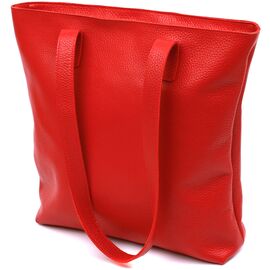 Купить - Кожаная вместительная женская сумка Shvigel 16355 Красный, фото , характеристики, отзывы