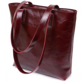 Купить - Стильная женская сумка-шоппер Shvigel 16368 Бордовый, фото , характеристики, отзывы