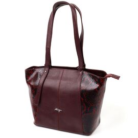 Придбати Оригінальна сумка жіноча KARYA 20835 шкіряна Бордовий, image , характеристики, відгуки