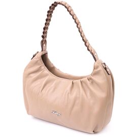 Придбати Стильна сумка багет KARYA 20836 шкіряна Бежевий, image , характеристики, відгуки