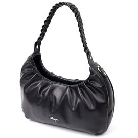 Придбати Якісна жіноча сумка багет KARYA 20838 шкіряна Чорний, image , характеристики, відгуки