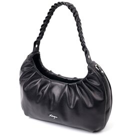 Придбати - Качественная женская сумка багет KARYA 20838 кожаная Черный, image , характеристики, відгуки