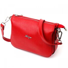 Придбати Яскрава сумка жіноча на плече KARYA 20845 шкіряна Червоний, image , характеристики, відгуки