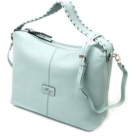 Придбати Практична сумка жіноча на плече KARYA 20850 шкіряна Блакитний, image , характеристики, відгуки