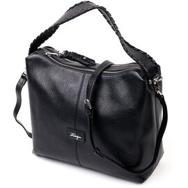 Купить - Большая кожаная женская сумка KARYA 20862 Черный, фото , характеристики, отзывы