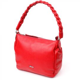 Придбати Приваблива сумка жіноча KARYA 20863 шкіряна Червоний, image , характеристики, відгуки