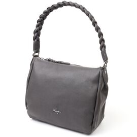 Купити Необычная женская сумка KARYA 20864 кожаная Серый, image , характеристики, відгуки