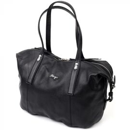 Придбати Сумка жіноча сумка з ручками KARYA 20865 шкіряна Чорний, image , характеристики, відгуки