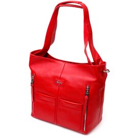 Купить - Многофункциональная женская сумка-шоппер с карманами KARYA 20876 Красный, фото , характеристики, отзывы