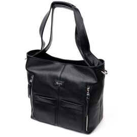 Купить Вместительная женская сумка-шоппер с карманами KARYA 20877 Черный, фото , характеристики, отзывы