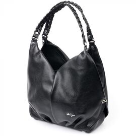 Придбати Практична сумка жіноча з ручками KARYA 20879 шкіряна Чорний, image , характеристики, відгуки