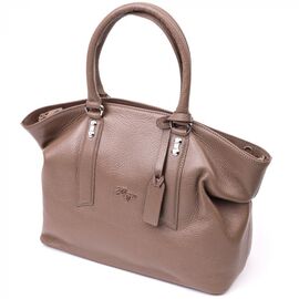 Купить Стильная вместительная женская сумка KARYA 20882 кожаная Бежевый, фото , характеристики, отзывы
