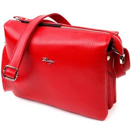 Придбати Зручна сумка жіноча на плече KARYA 20884 шкіряна Червоний, image , характеристики, відгуки