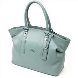 Придбати Ділова шкіряна сумка жіноча KARYA 20888 Бірюзовий, image , характеристики, відгуки