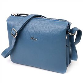 Купить Небольшая женская сумка на плечо KARYA 20891 кожаная Голубой, фото , характеристики, отзывы