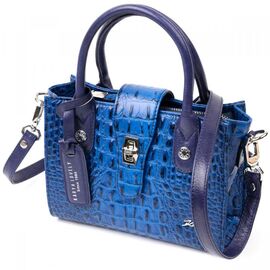 Придбати Мініатюрна сумка жіноча з ручками KARYA 20894 шкіряна Синій, image , характеристики, відгуки