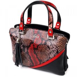 Придбати Фактурна невелика сумка жіноча KARYA 20902 шкіряна Чорний, image , характеристики, відгуки