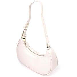 Купить - Стильная женская сумка-хобо из натуральной гладкой кожи 21287 Vintage Молочная, фото , характеристики, отзывы