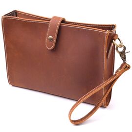 Купити Винтажная женская сумка из натуральной кожи 21301 Vintage Коричневая, image , характеристики, відгуки