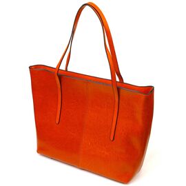 Придбати Стильна сумка шоппер із натуральної шкіри 22096 Vintage Руда, image , характеристики, відгуки