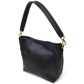 Придбати - Деловая женская сумка из натуральной кожи 22109 Vintage Черная, image , характеристики, відгуки