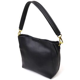 Купить Деловая женская сумка из натуральной кожи 22109 Vintage Черная, фото , характеристики, отзывы