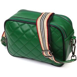 Купить - Женская прямоугольная сумка кросс-боди из натуральной кожи 22113 Vintage Зеленая, фото , характеристики, отзывы