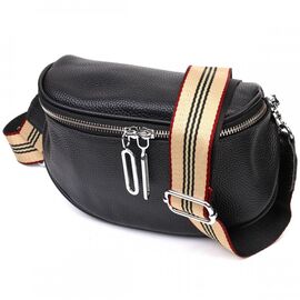 Придбати - Оригинальная женская сумка через плечо из натуральной кожи 22122 Vintage Черная, image , характеристики, відгуки