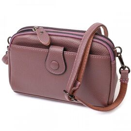Придбати - Замечательная сумка-клатч в стильном дизайне из натуральной кожи 22126 Vintage Пудровая, image , характеристики, відгуки