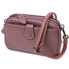 Придбати - Замечательная сумка-клатч в стильном дизайне из натуральной кожи 22126 Vintage Пудровая, image , характеристики, відгуки