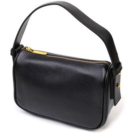 Купить Современная сумка на плечо кросс-боди из натуральной кожи 22127 Vintage Черная, фото , характеристики, отзывы