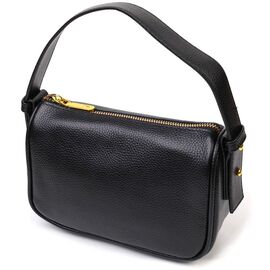 Придбати - Современная сумка на плечо кросс-боди из натуральной кожи 22127 Vintage Черная, image , характеристики, відгуки