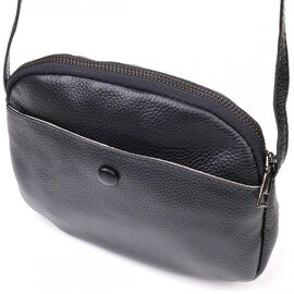 Придбати Зручна жіноча сумка через плече з натуральної шкіри 22133 Vintage Чорна, image , характеристики, відгуки