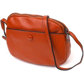 Купить - Отличная женская сумка через плечо из натуральной кожи 22134 Vintage Коричневая, фото , характеристики, отзывы
