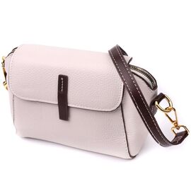 Придбати Невелика сумка для жінок з натуральної шкіри Vintage 22266 Білий, image , характеристики, відгуки