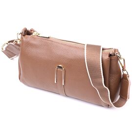 Купити Женская стильная сумка через плече из натуральной кожи Vintage 22288 Бежевая, image , характеристики, відгуки