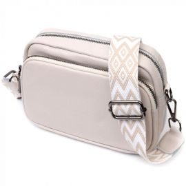 Купить Стильная женская сумка кросс-боди из натуральной кожи Vintage 22295 Белая, фото , характеристики, отзывы