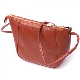 Придбати Невелика сумка жіноча через плече з натуральної шкіри Vintage 22300 Коричнева, image , характеристики, відгуки