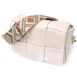 Придбати Вечірня жіноча сумка з палітурками з натуральної шкіри Vintage 22311 Біла, image , характеристики, відгуки